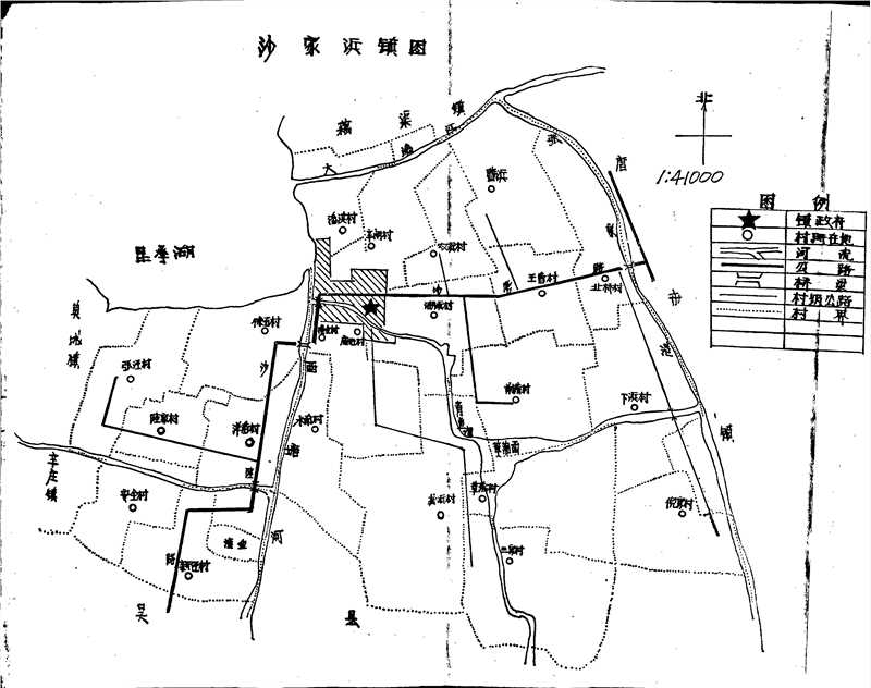原沙家浜镇地图（1994年）