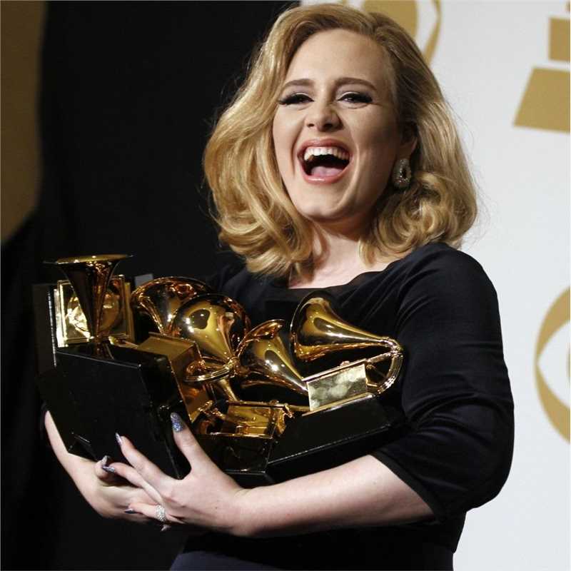 第54届格莱美奖：Adele获得6座奖杯