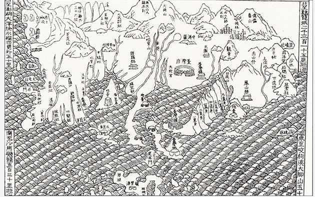 1684年（康熙23年）《福建通志》中的台湾府三县图