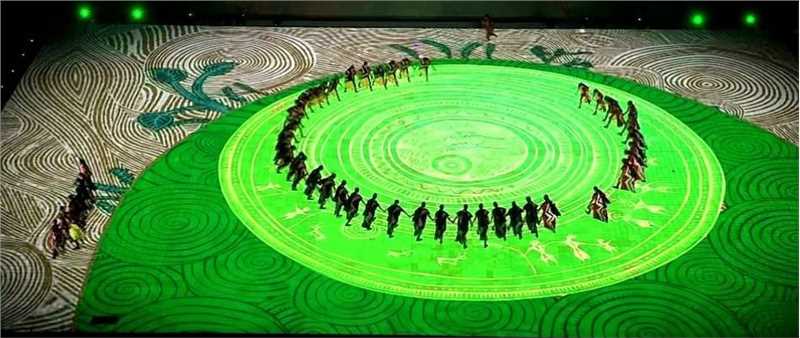 2017年台北大运会开幕式文艺表演中的高山族传统舞蹈